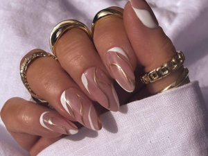 Unhas Decoradas Branco com Nude 2025 (Fotos)