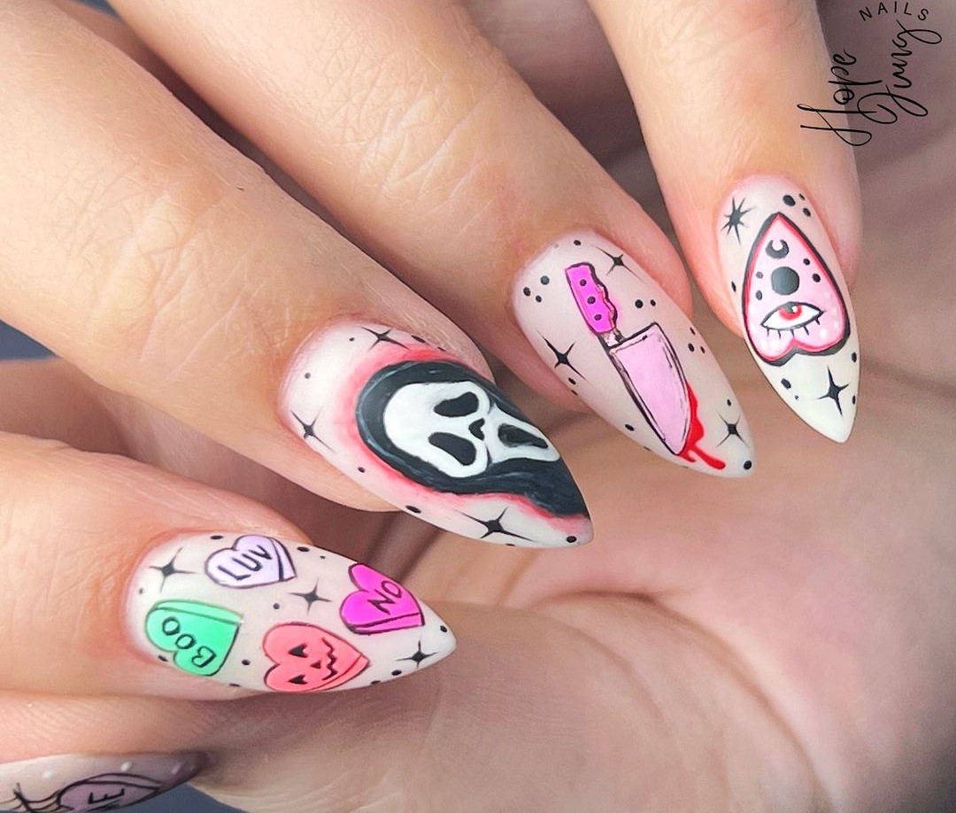 Unhas de Halloween 