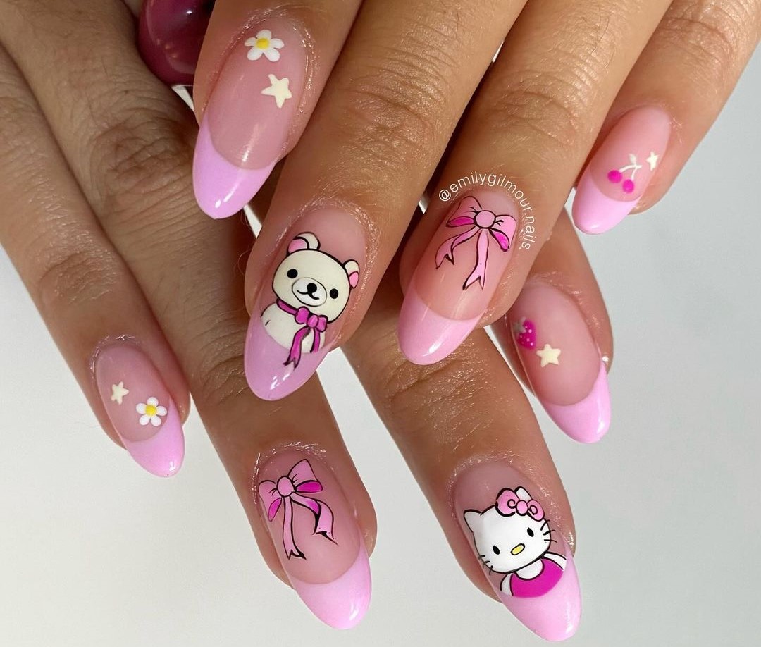 Unhas Decoradas com ursinhos