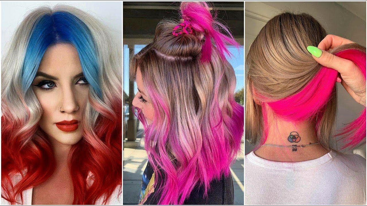 cabelo de várias cores