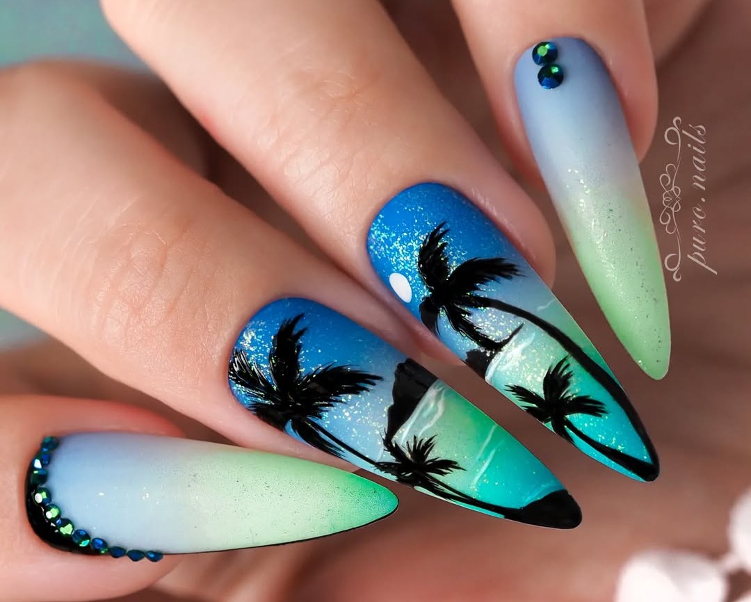 Técnicas de unhas decoradas - nail art à mão livre 