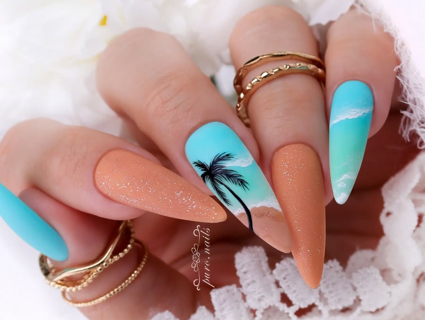 Unhas decoradas para o verão